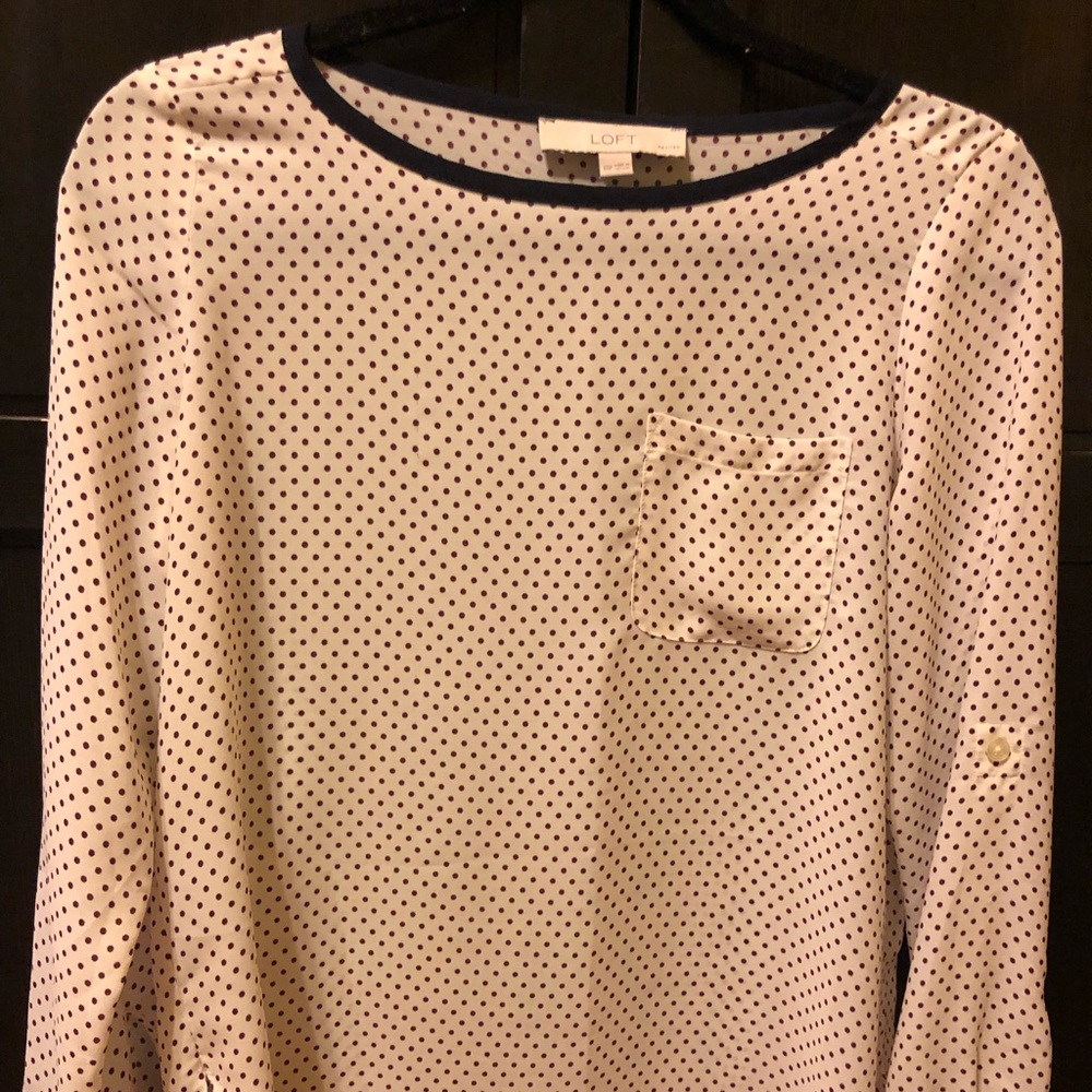 LAST CHANCE The Loft Sweet Polka Dot Blouse